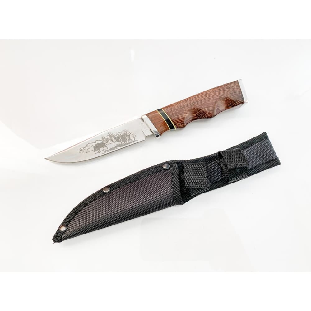 Lovački Nož Gravura Divljih Svinja 65X13