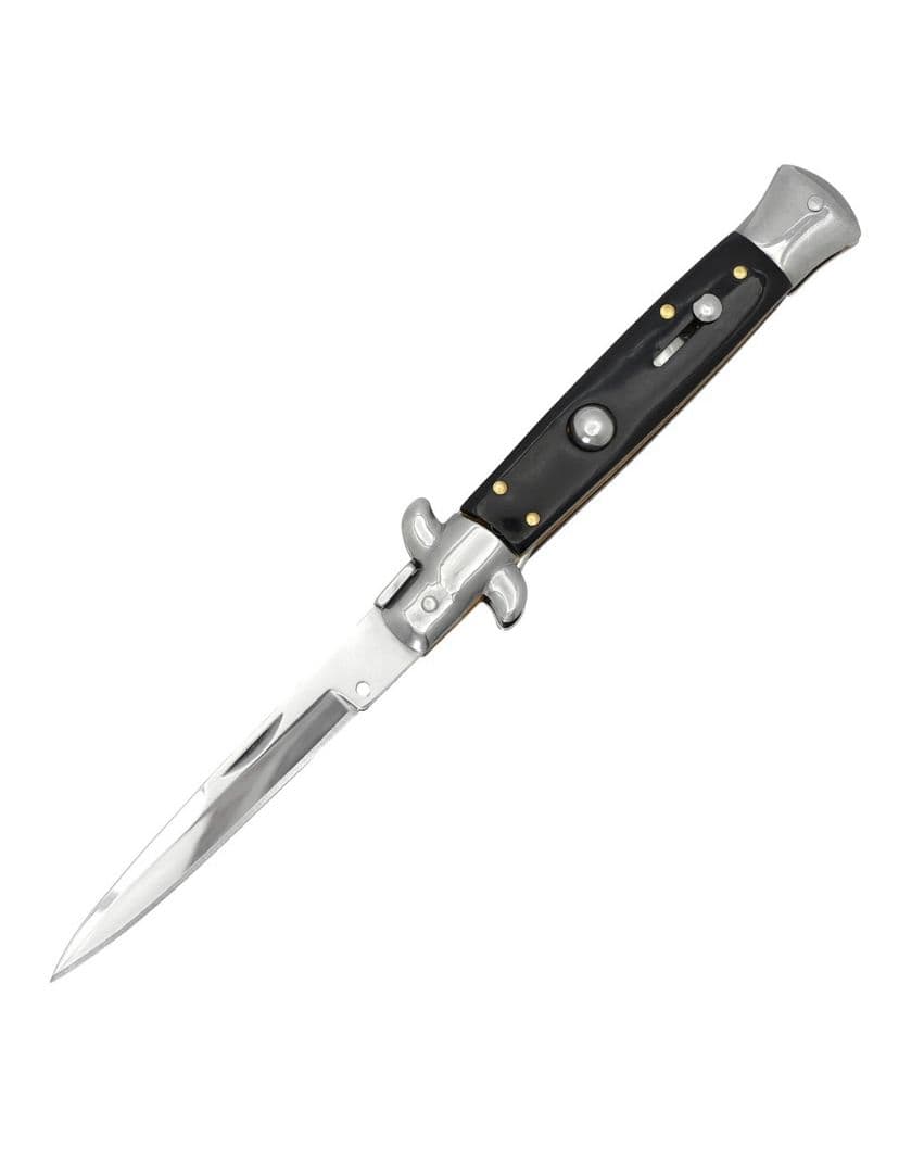 Godfather Black Automatic Knife -Satin Stiletto
